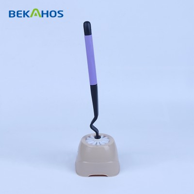 Plastic circle toilet cleaning brush set cleaner